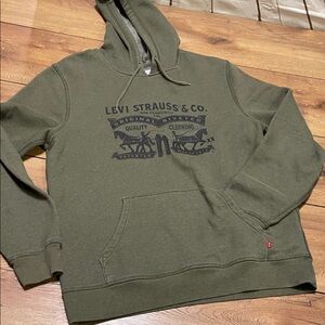 Levi's Olive Graphic Hoodie for Men